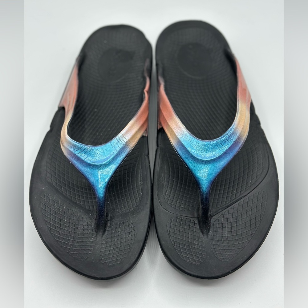 OOFOS Women's OOLALA LUXE SANDAL | HORIZON Size 9 - Picture 4 of 7